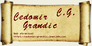 Čedomir Grandić vizit kartica
